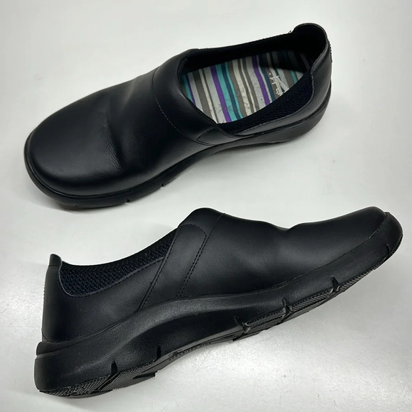 Dansko Slip Resistant Enya Leather Slip On Clogs Shoes Black Size 41 10.5 - 11 - Picture 1 of 11